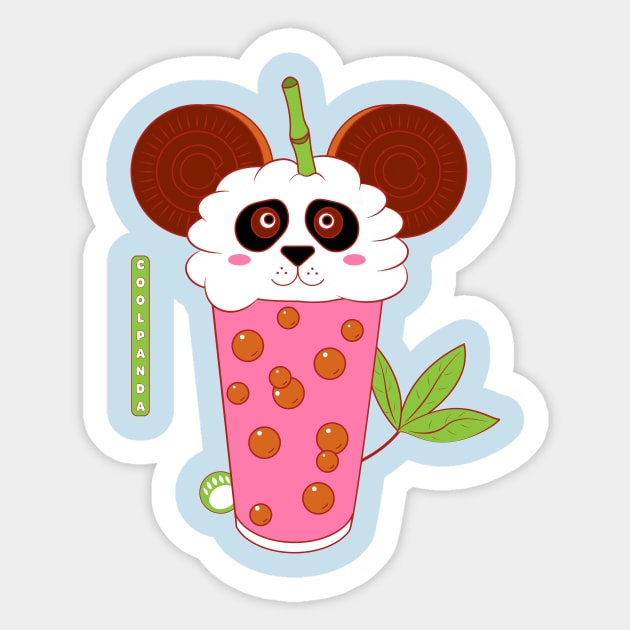 Boba Panda Sticker by Coowo22